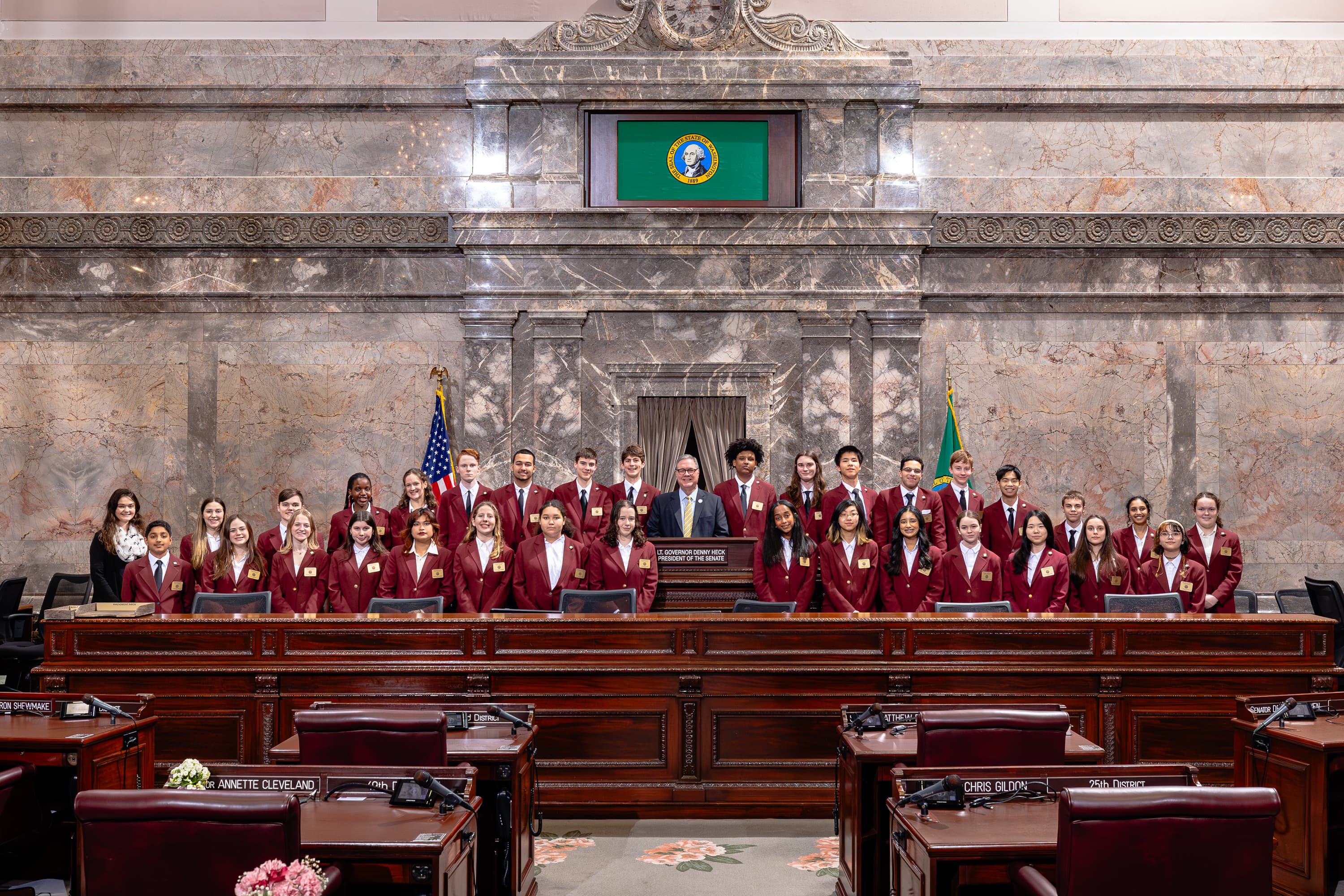 Students at Washington State Capitol